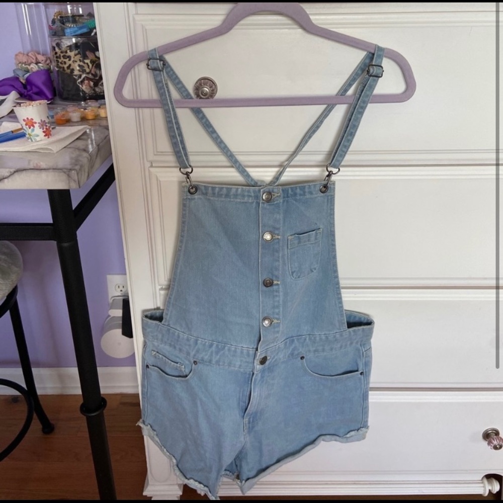 NWOT Jean Short Overalls